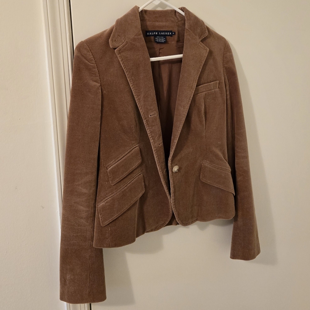 Ralph Lauren camel corduroy jacket size 4